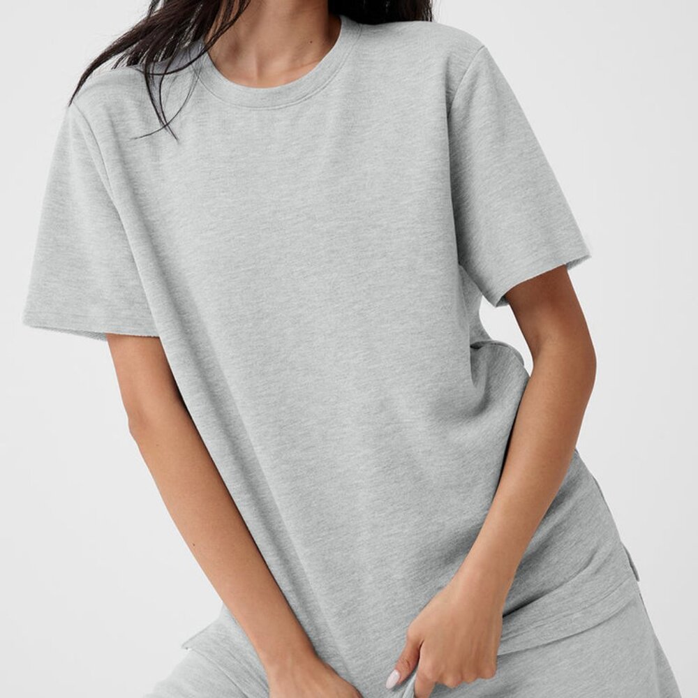 NWT Alo Chill Short Sleeve T-Shirt in Athletic Grey size L